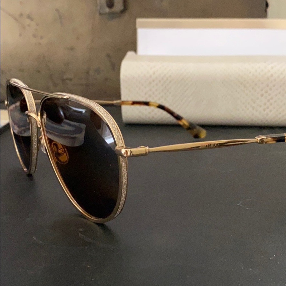 Jimmy Choo aviator sunglasses polarized